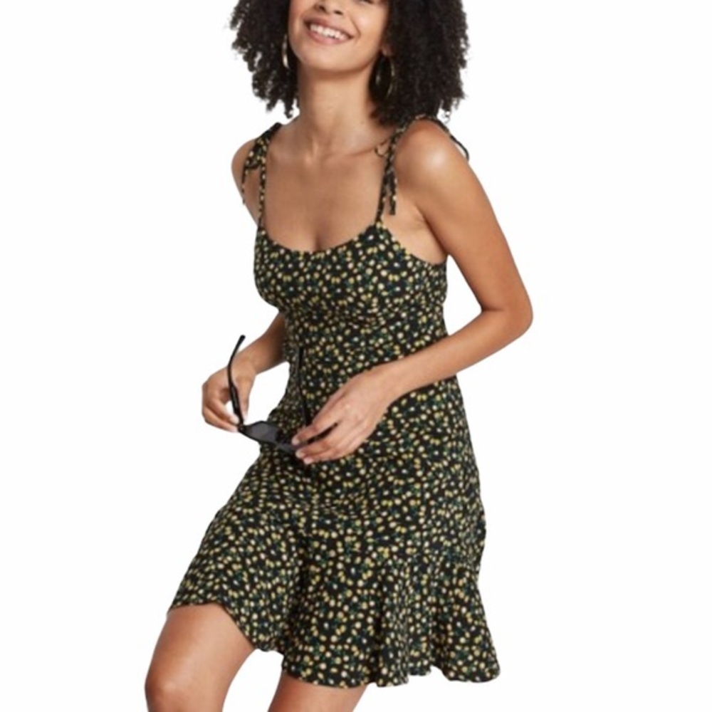Wild fable lemon tie strap dress